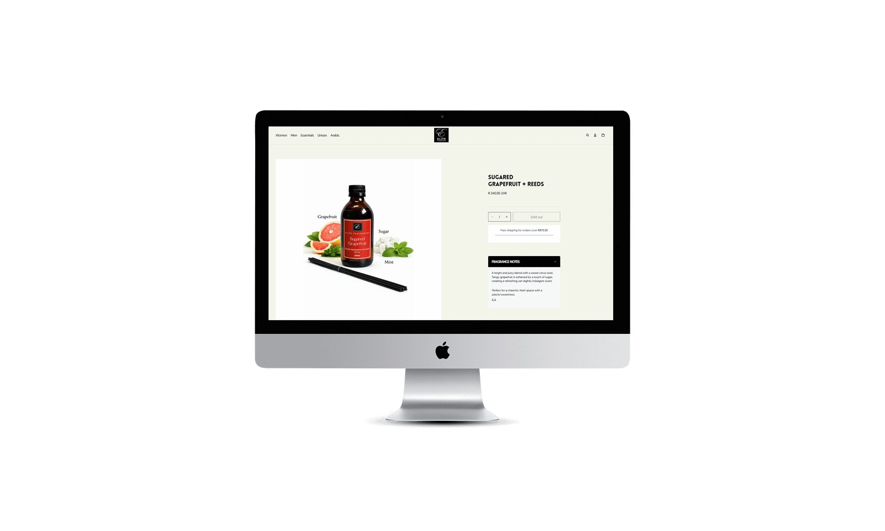 Elite imac mockup