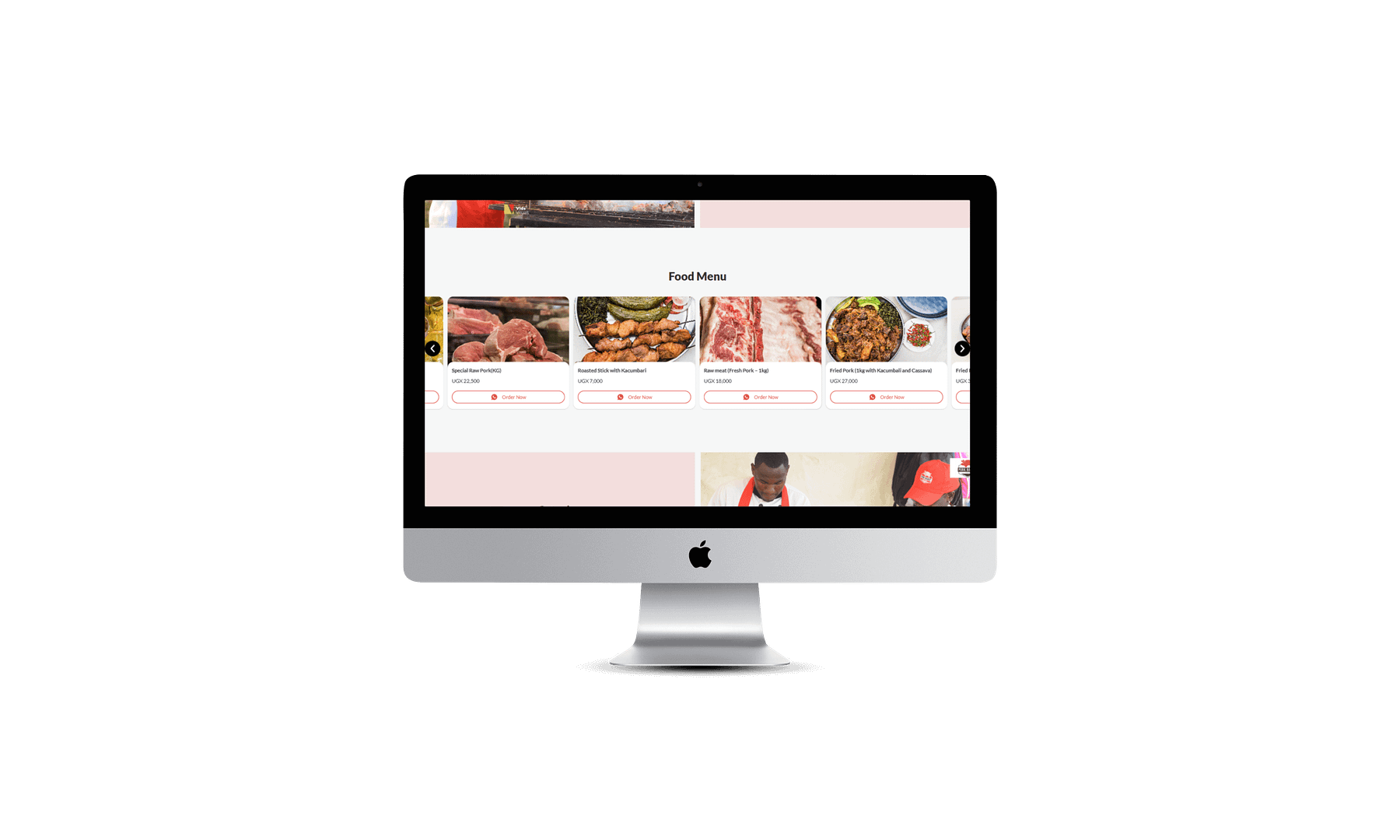 Pork basket iMack mockup